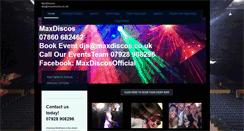Desktop Screenshot of maxdiscos.co.uk